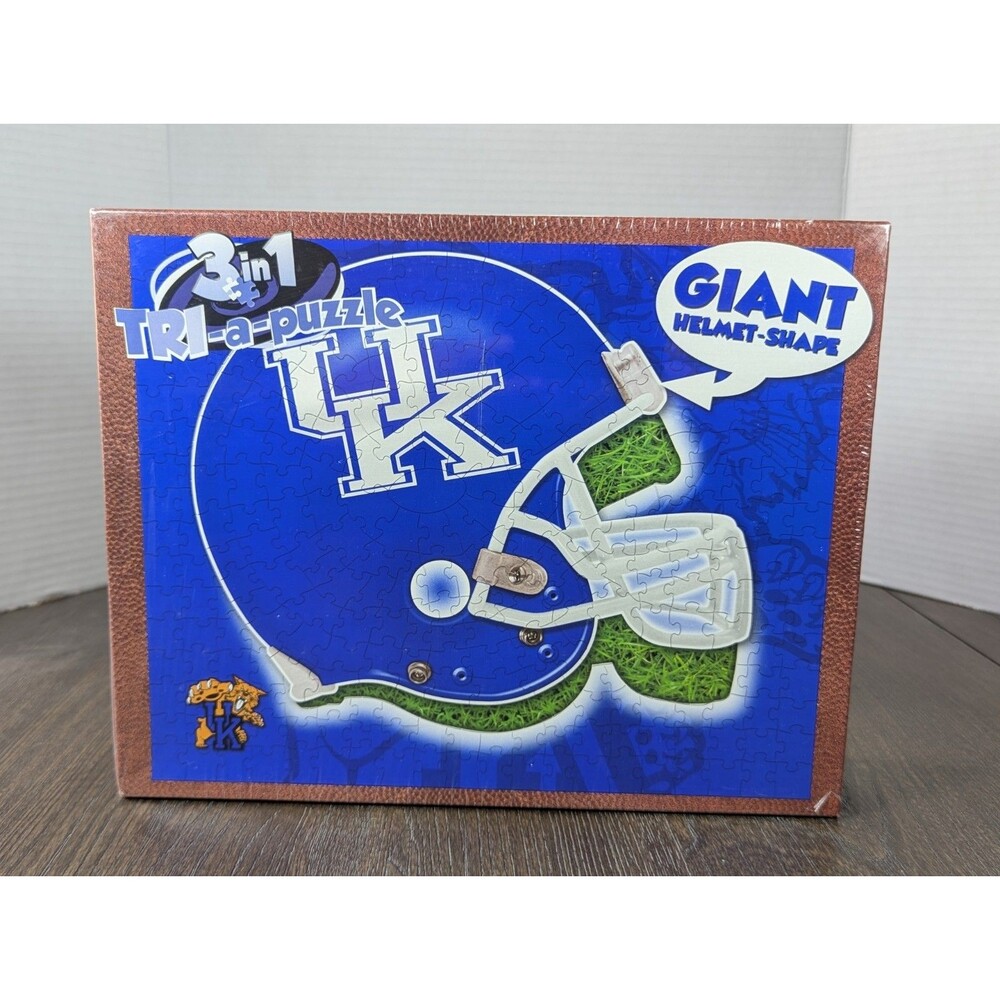 NEW 3 in 1 Tri-a-PUZZLE University Of Kentucky College Edition Licensed Football